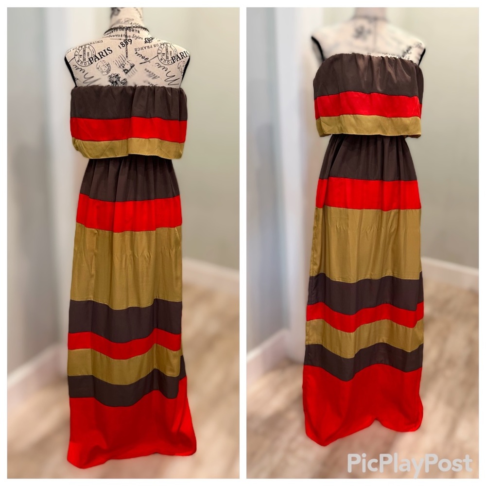 Ark & Co. Colors true to picture. Beautiful tiered off the shoulder summer dress